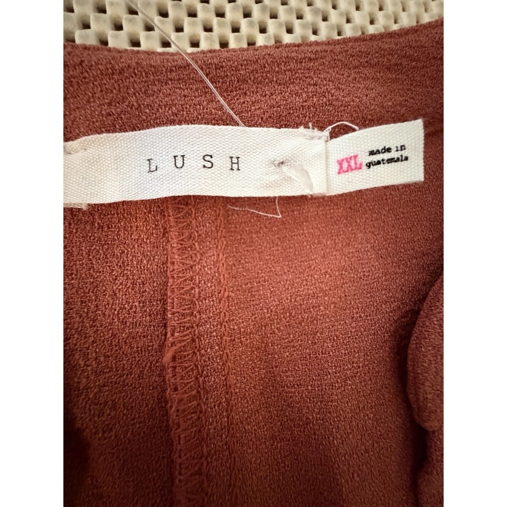 LUSH Midi Shift‎ Dress Sz XXL 14/16 Short Sleeve Career Casual Crepe Texture - Picture 8 of 8